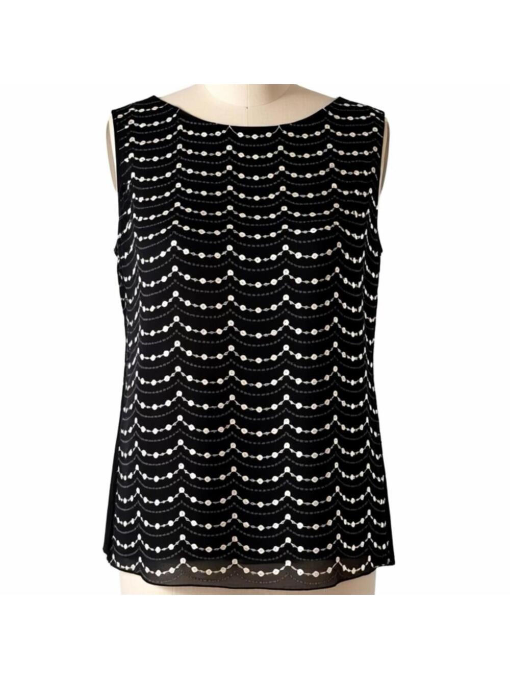 White House Black Market Sleeveless Sequin Embellished Top Size L